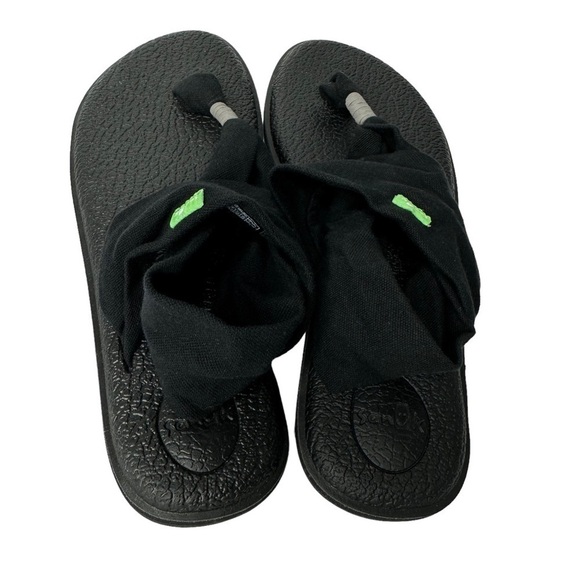 Sanuk Yoga Sling Back Black Sandals Women’s Size 9 - Picture 9 of 11